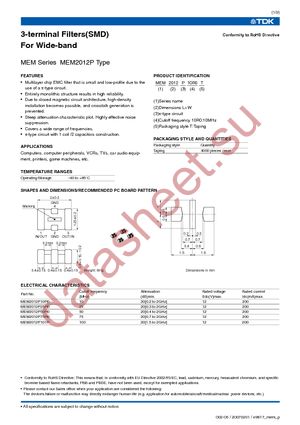 MEM2012P10R0 datasheet  